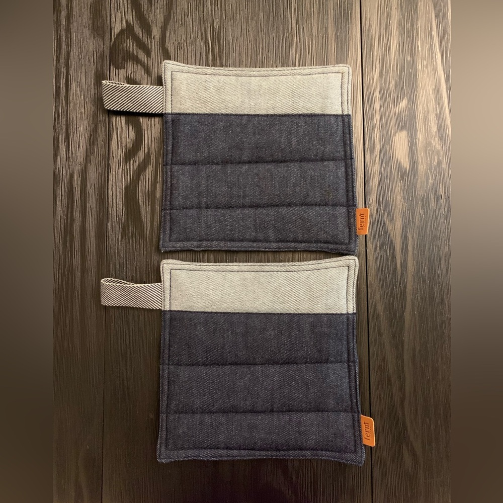 Ferm Living denim 2-pack potholder set